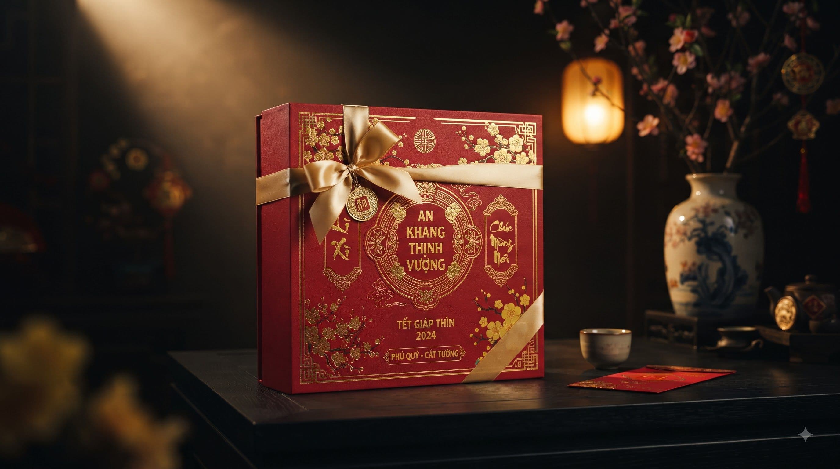 Xu hướng thiết kế hộp quà Tết 2026: Tối giản nhưng sang trọng